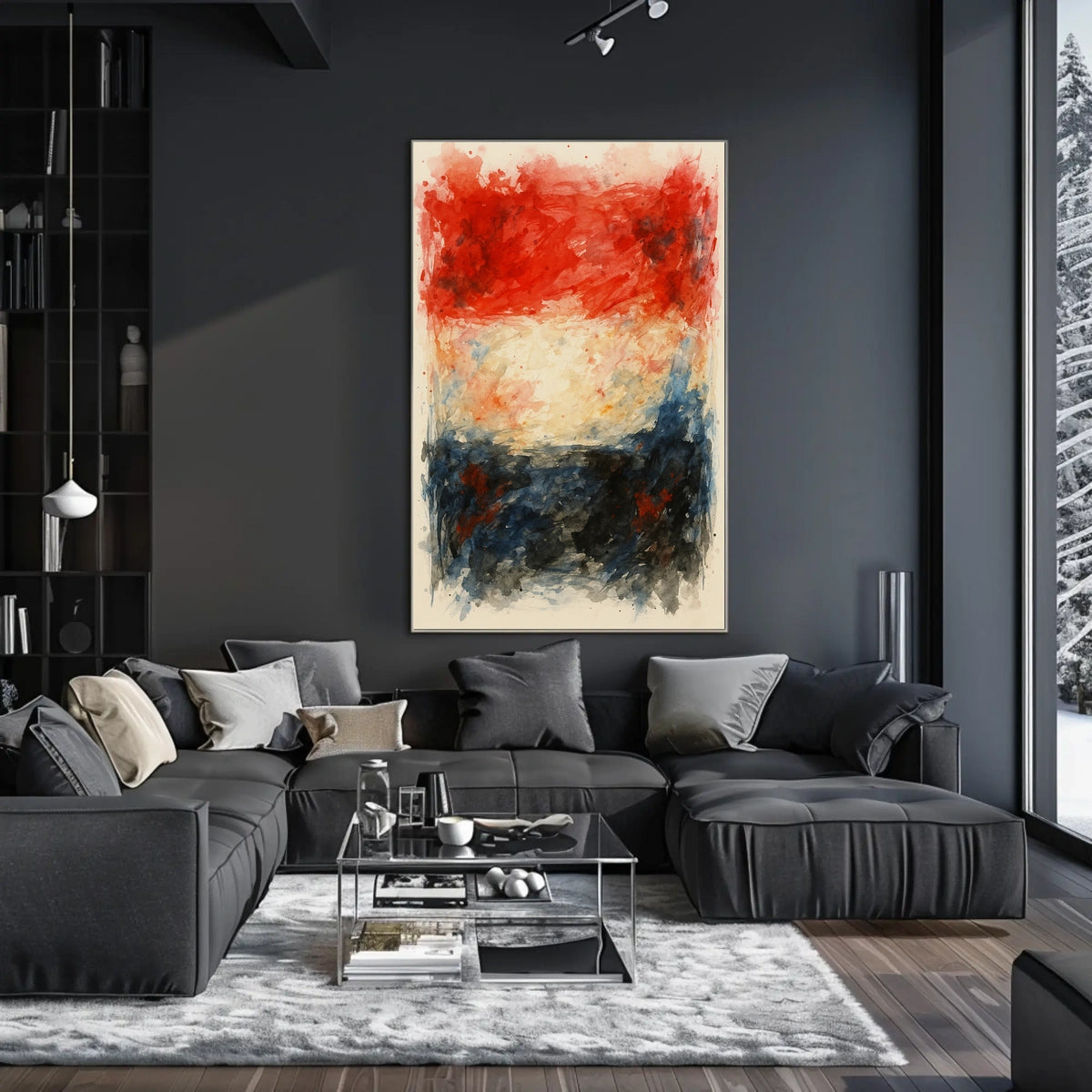 Abstract Tricolor Wall Art Dreamscape Decor Lovers Wanderlust Spirits Timeless Poster