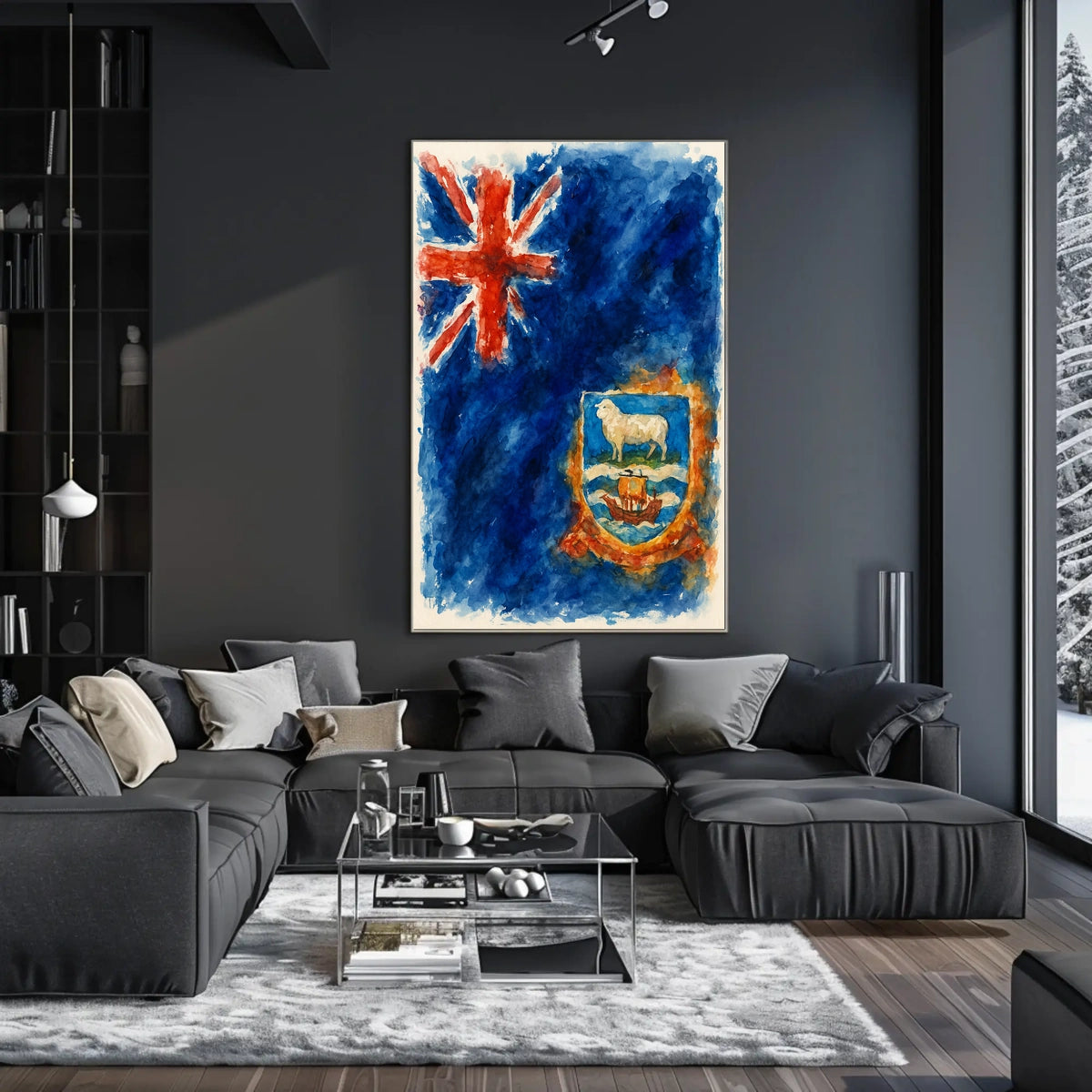 Falkland Islands Flag Art Poster