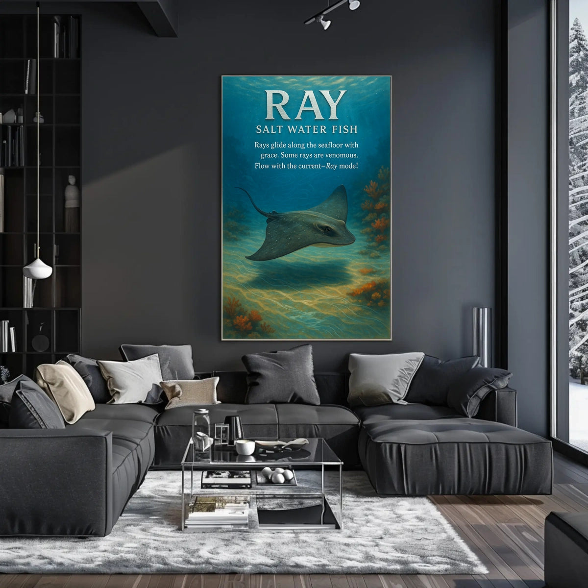 Rays Graceful Saltwater Fish Poster
