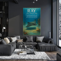 Rays Graceful Saltwater Fish Poster