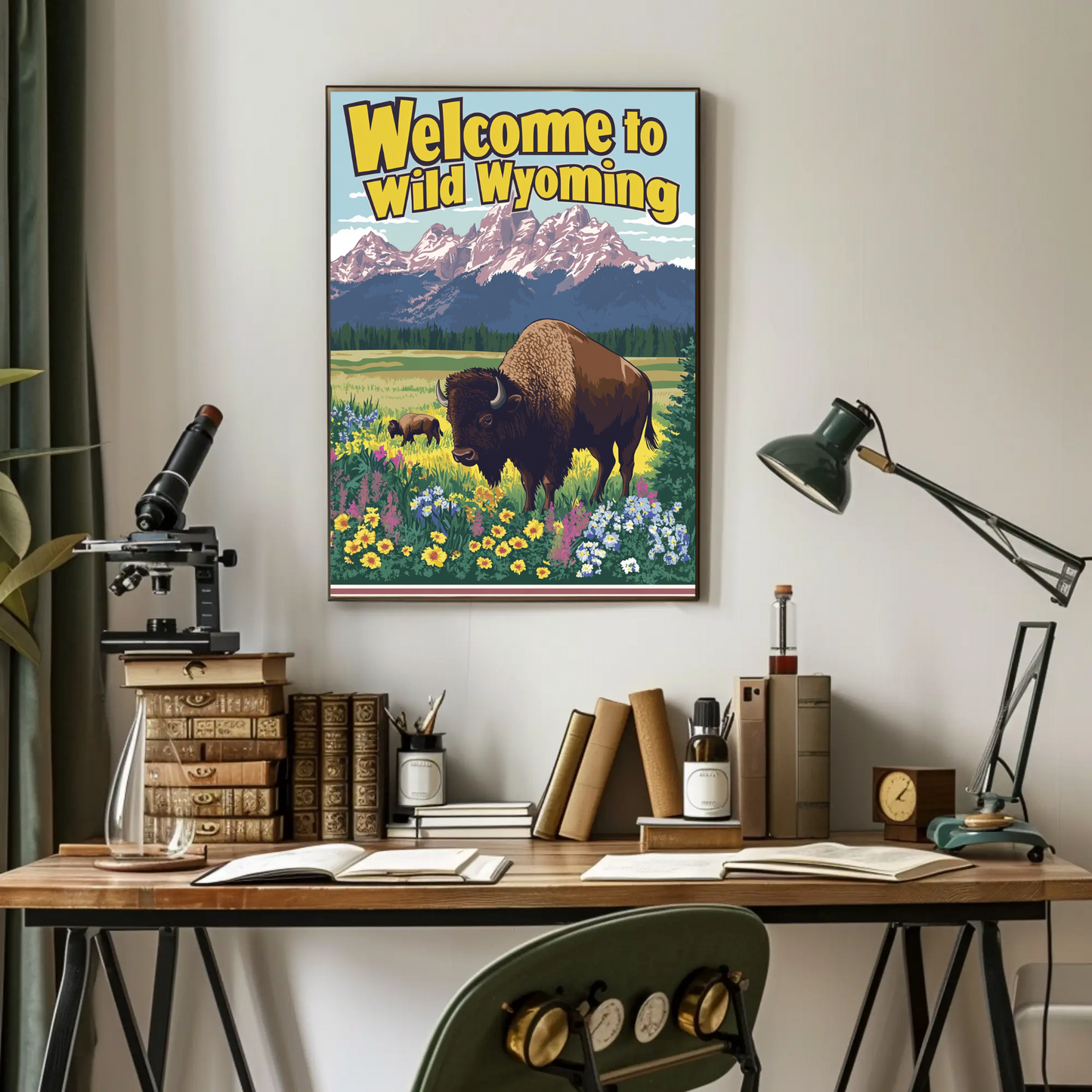 Welcome to Wild Wyoming Vintage Poster
