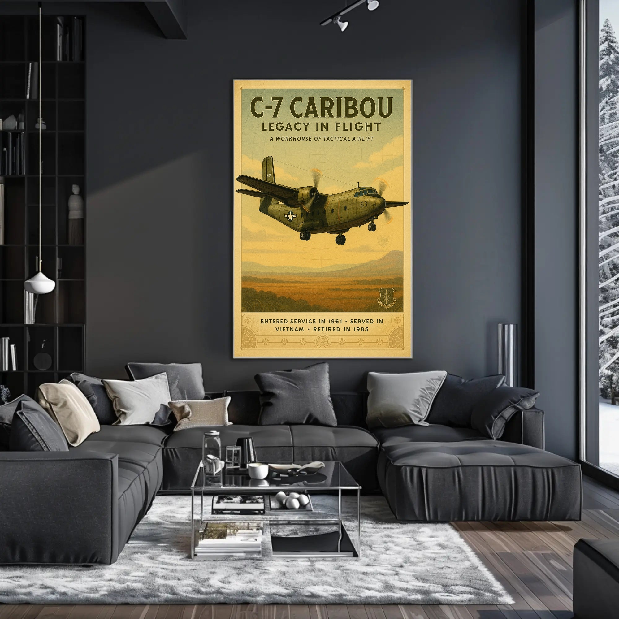 C-7 Caribou Legacy In Flight Poster Art PosterGoat