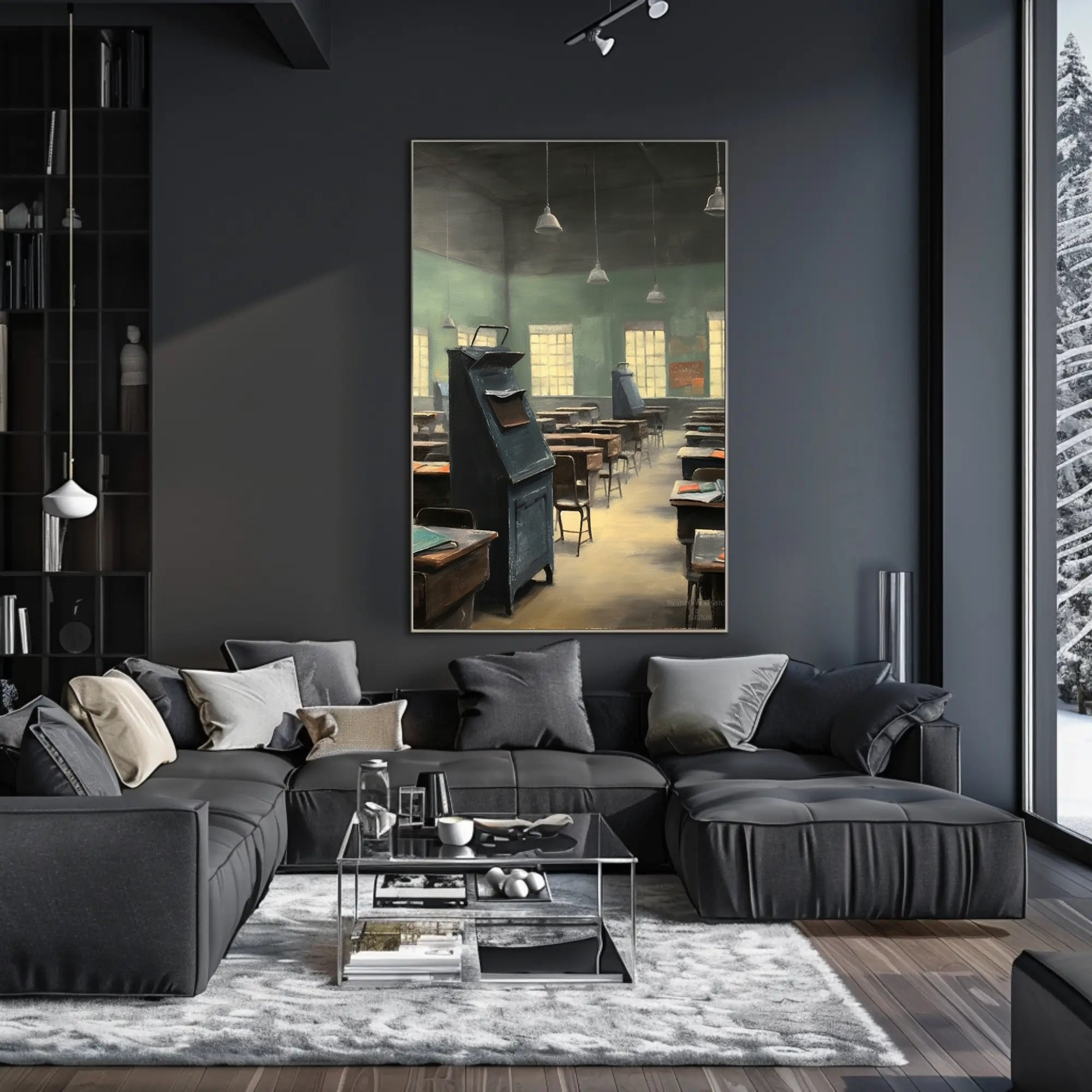 Vintage Classroom Scene Poster