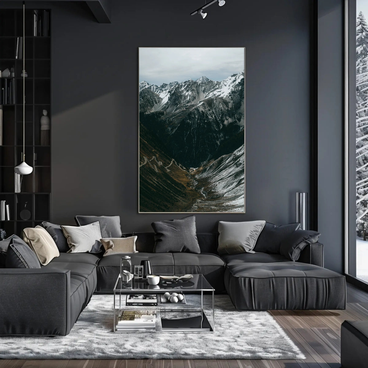 Majestic Alpine Landscape Photorealistic Adventure Poster