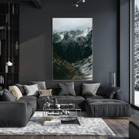 Majestic Alpine Landscape Photorealistic Adventure Poster