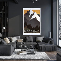 Montana Scenic Vista Vintage Travel Advertisement Travel Poster