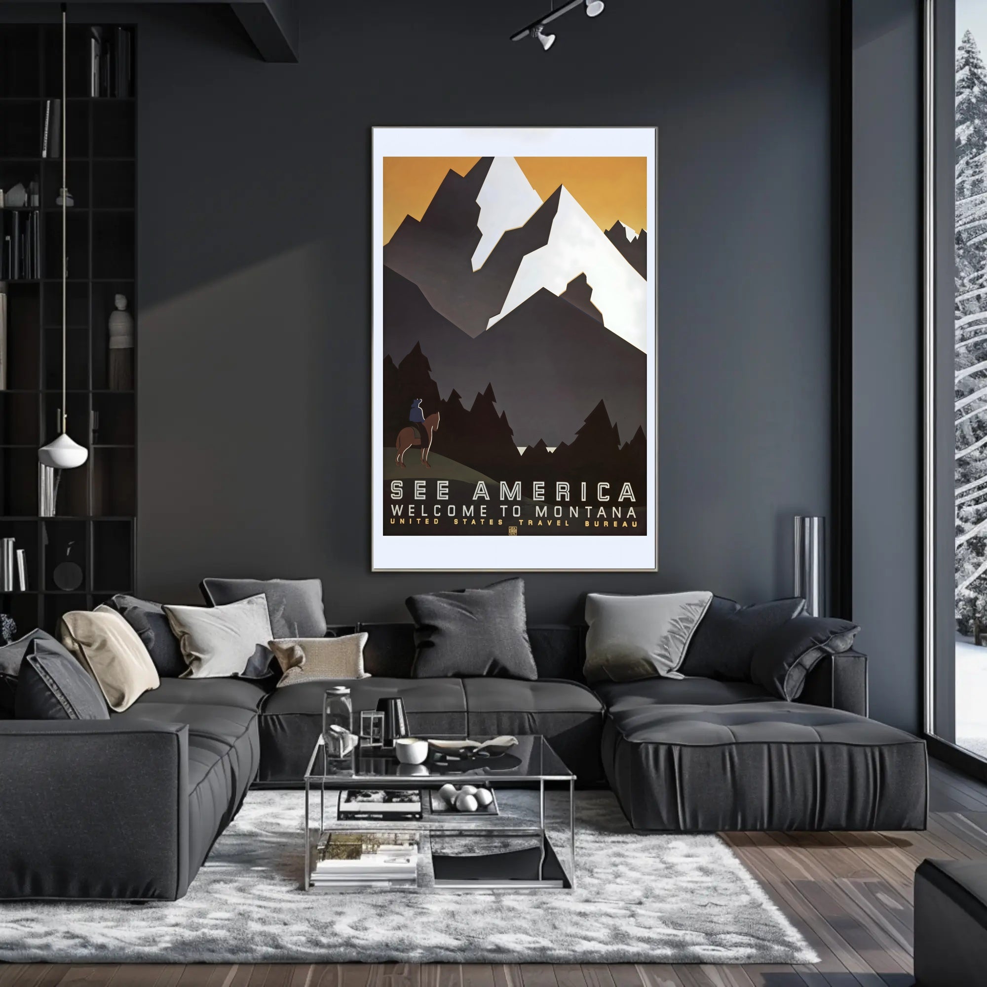 Montana Scenic Vista Vintage Travel Advertisement Travel Poster