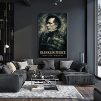 Franklin Pierce 14th President of the United States Double Exposure Poster
