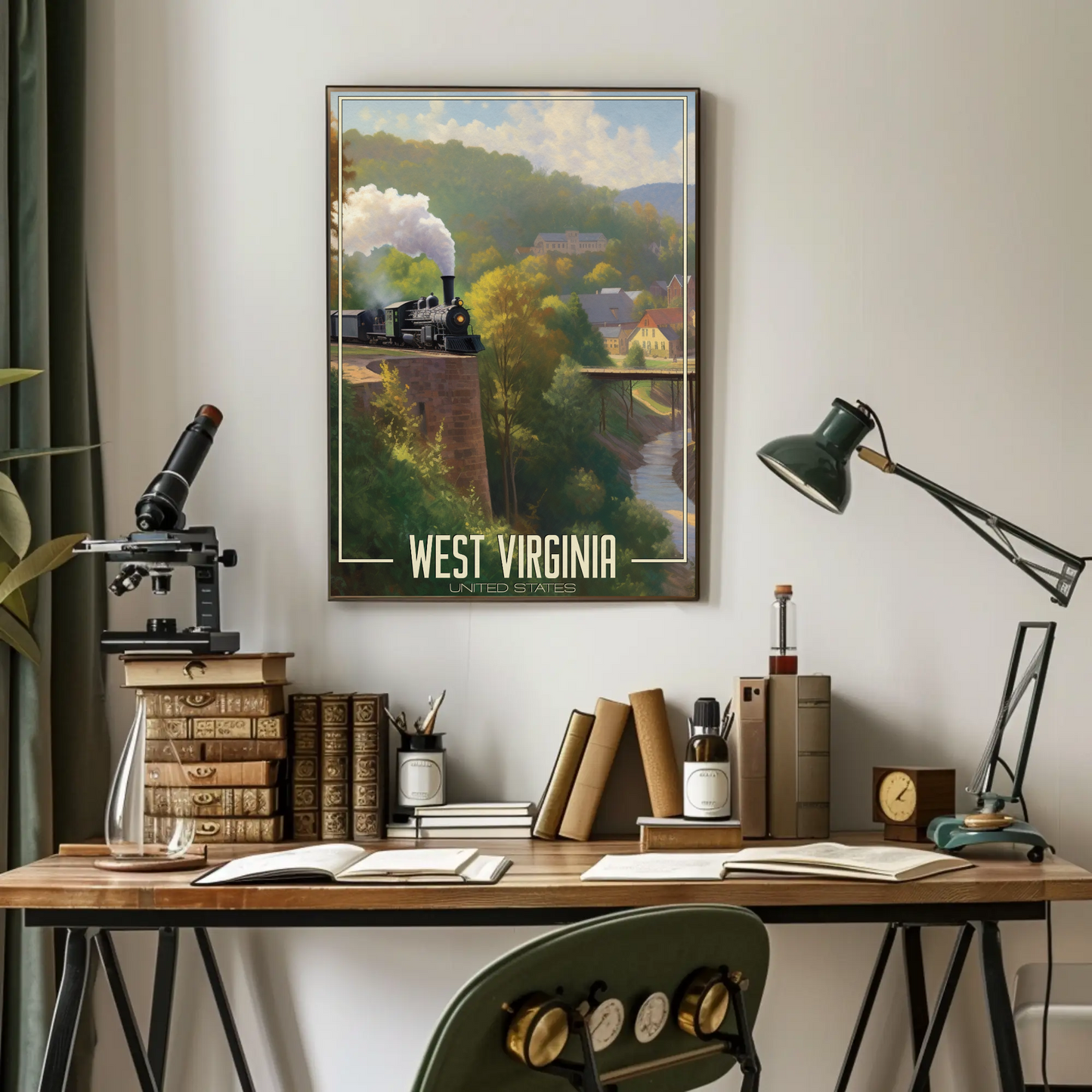 West Virginia United States Vintage Poster