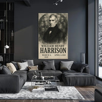 William Henry Harrison 9th President of the United States Double Exposure Poster