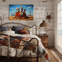 Surreal Desert Time Illusion Artistic Poster