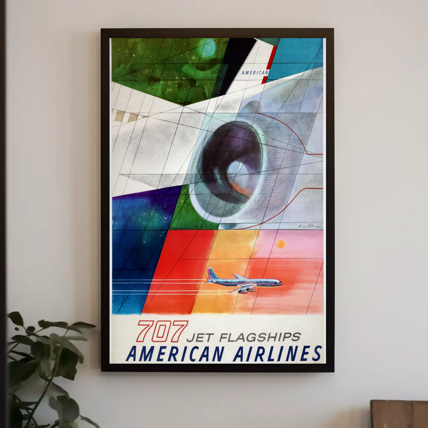 American Airlines Jet Travel Poster