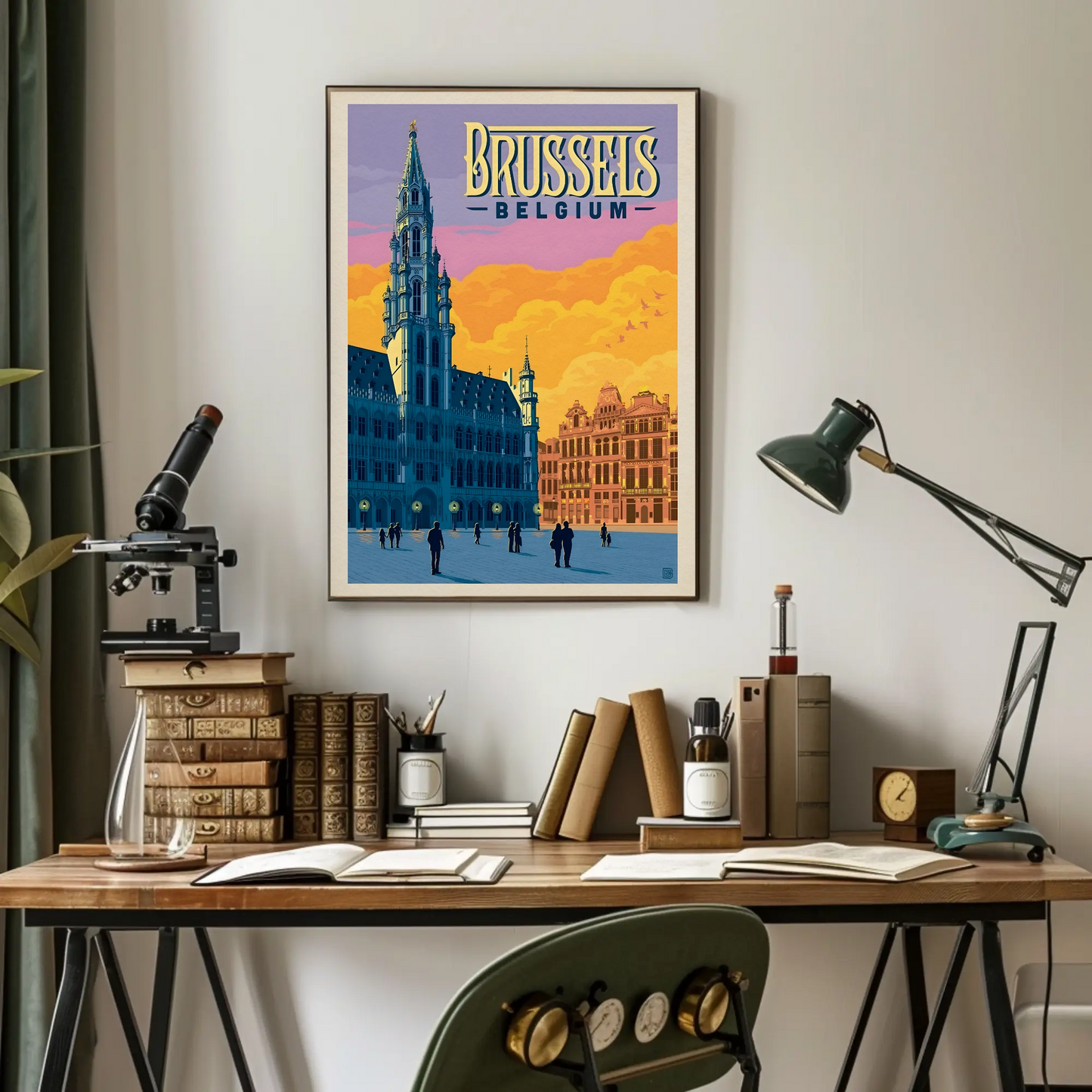 Vintage Poster Brussels Belgium