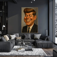 John F. Kennedy Caricature Poster PosterGoat