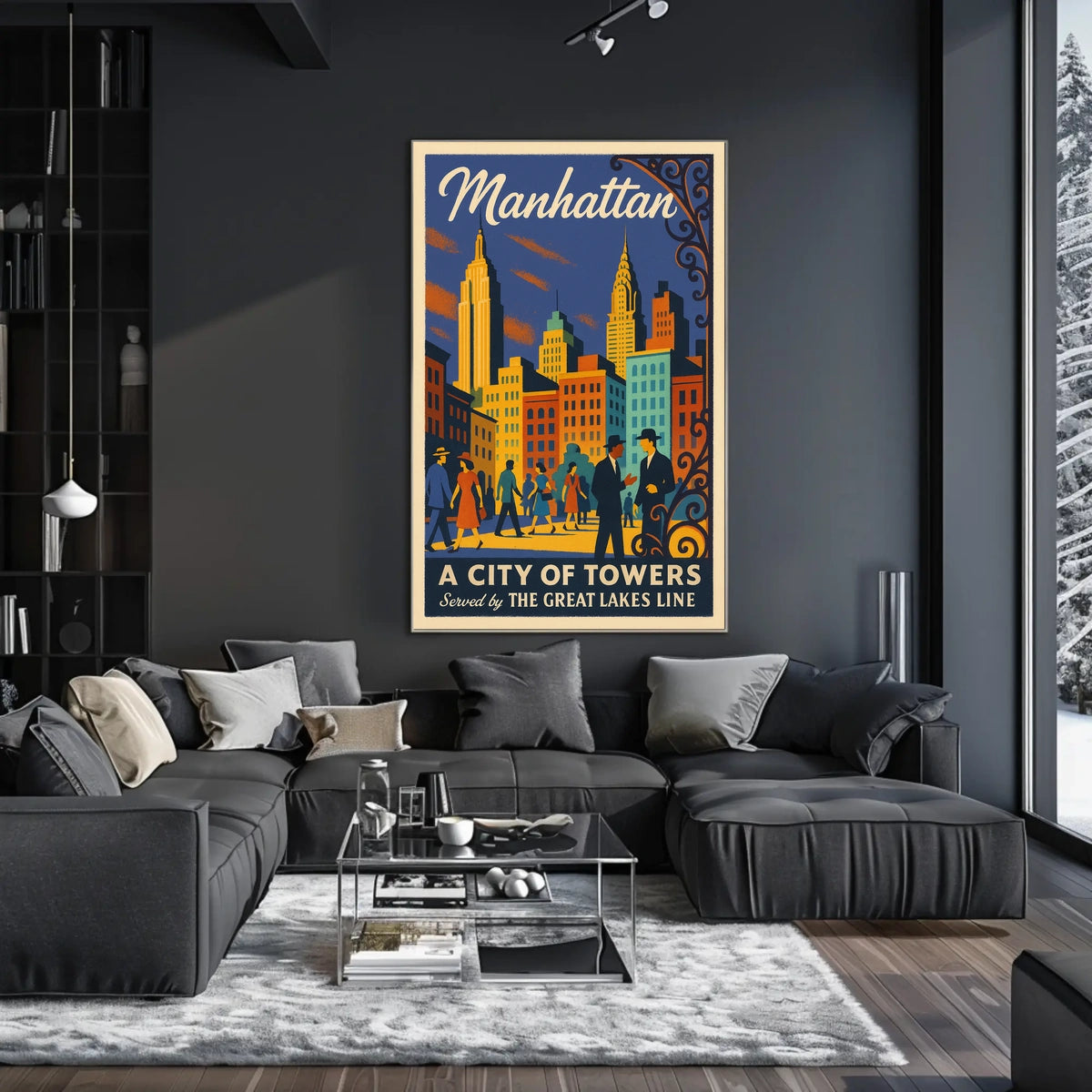 Manhattan A City of Towers Poster