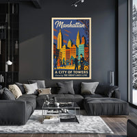 Manhattan A City of Towers Poster