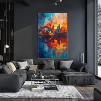 Sydney Opera House Mosaic Art Poster Vibrant Colors