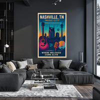 Nashville, TN Music City Poster