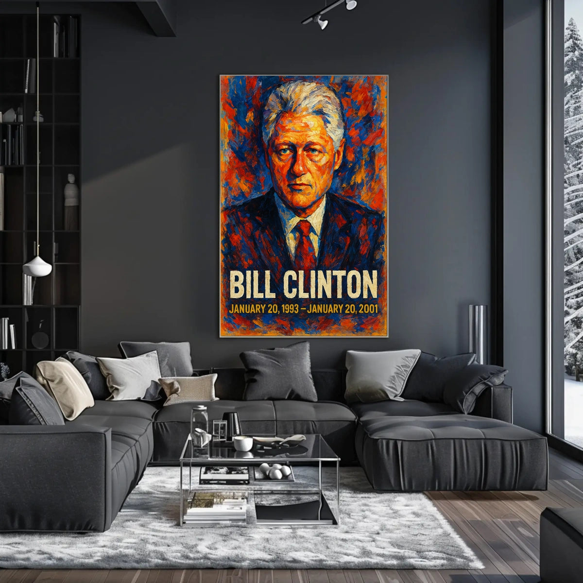 Bill Clinton 42nd President of the United States Glitch Hop Art Poster