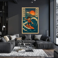 Surfing Adventure in Japan Poster