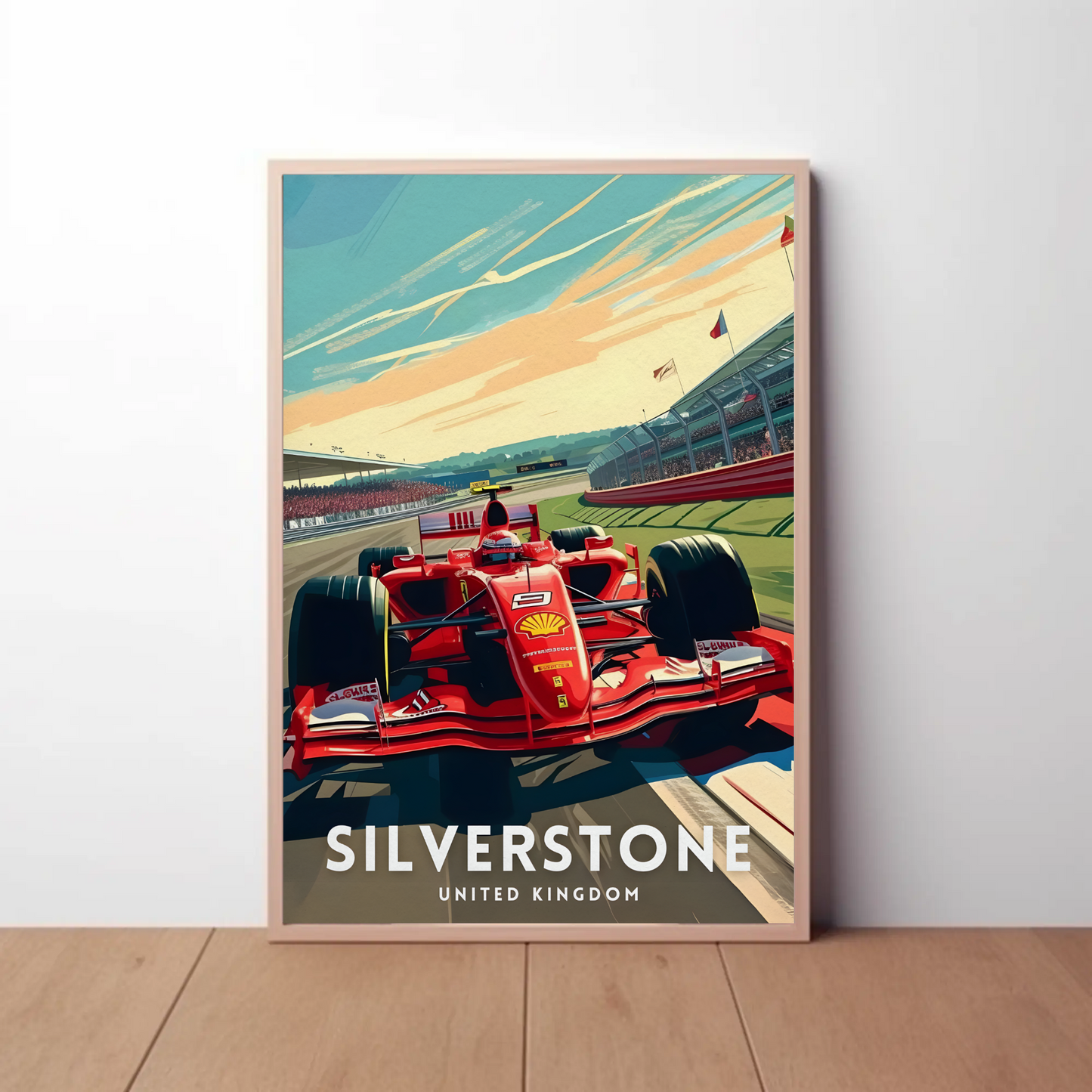 Silverstone Formula One Racing Travel Poster