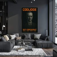 Calvin Coolidge 30th President of the United States Techno Schematic Poster