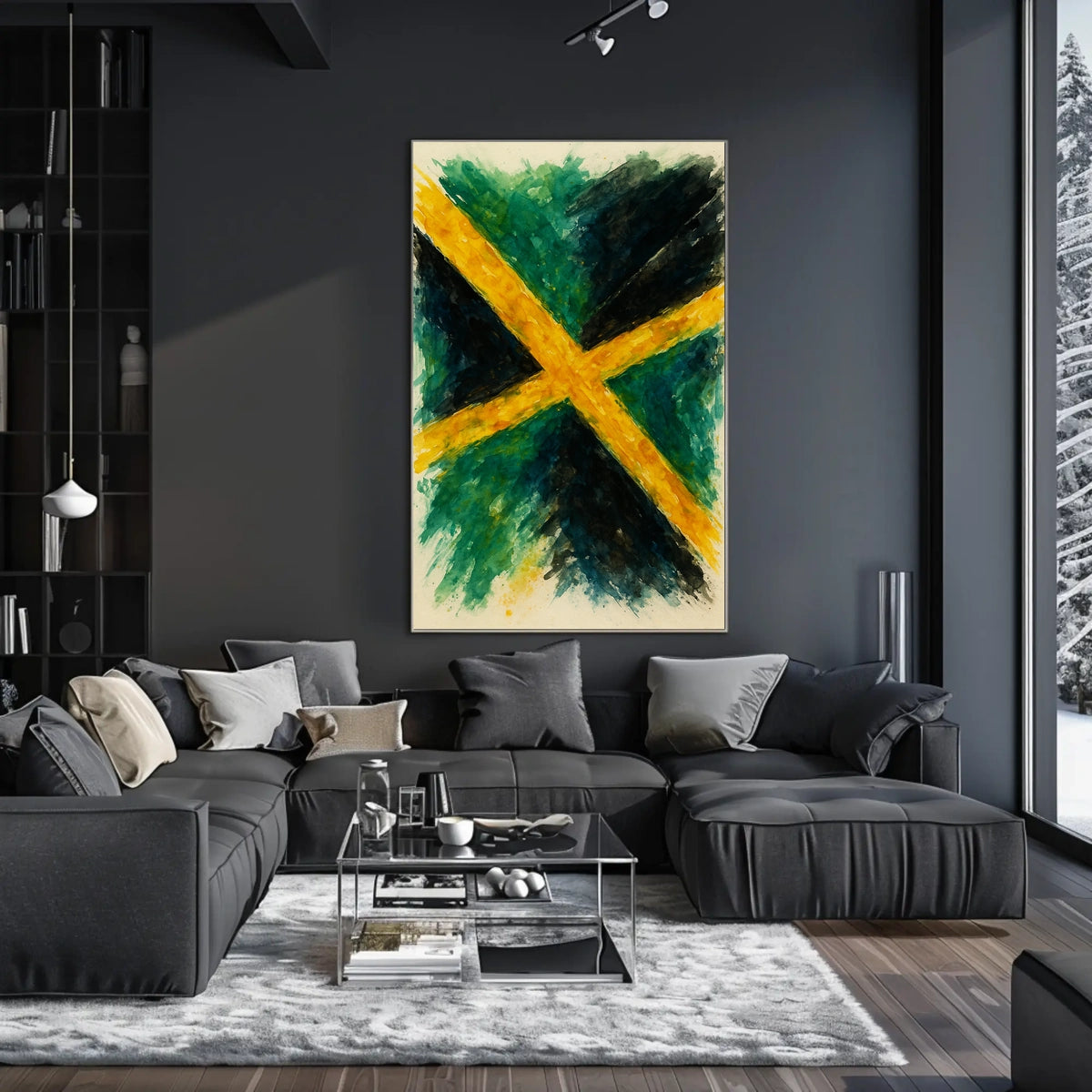 Jamaican Flag Art Poster