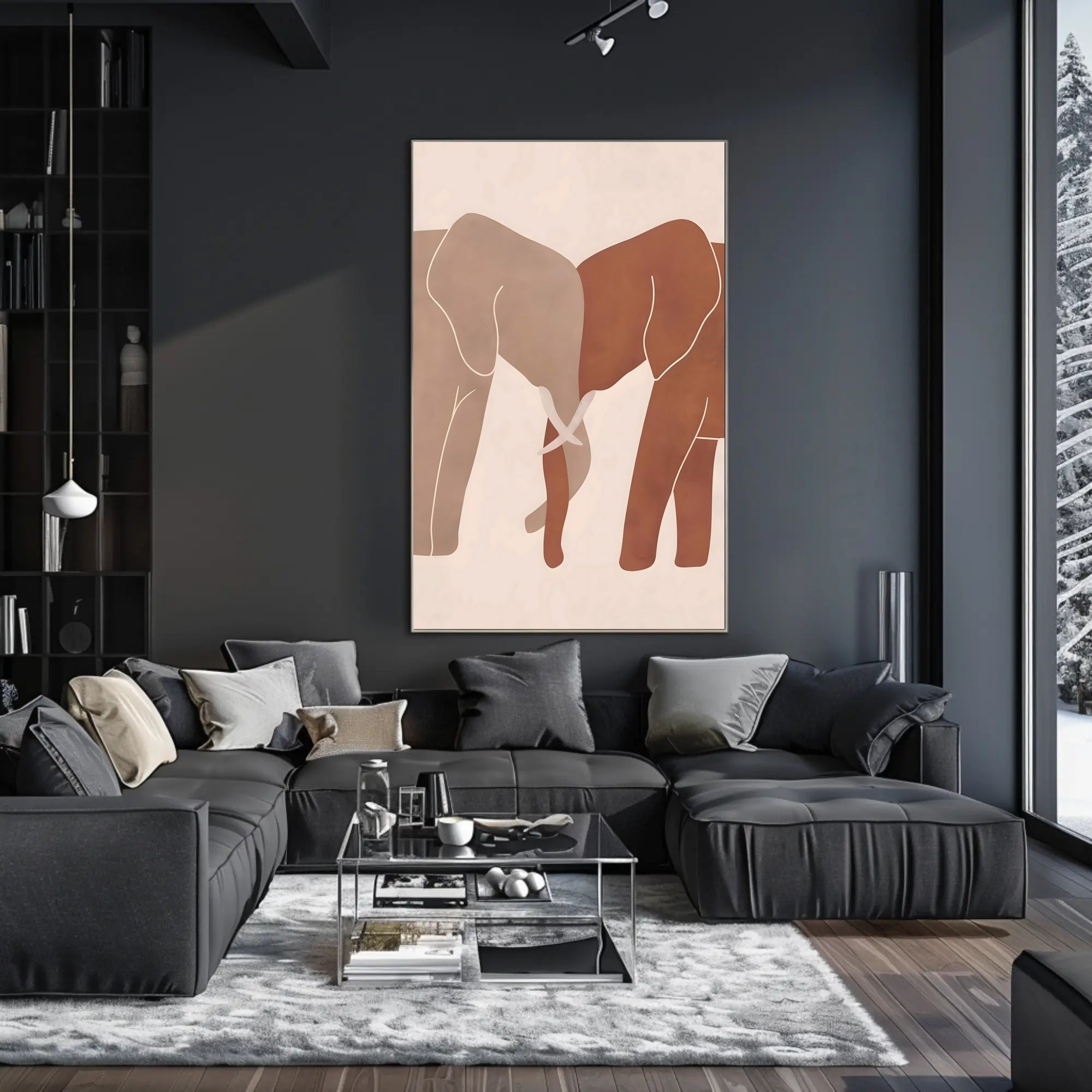 Elephants in Harmony Poster