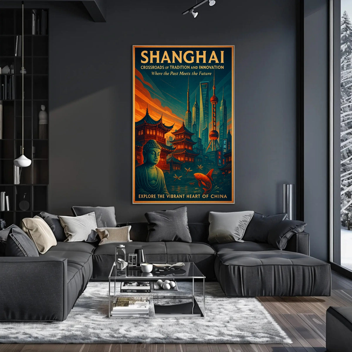 Shanghai Crossroads of Tradition and Innovation Poster