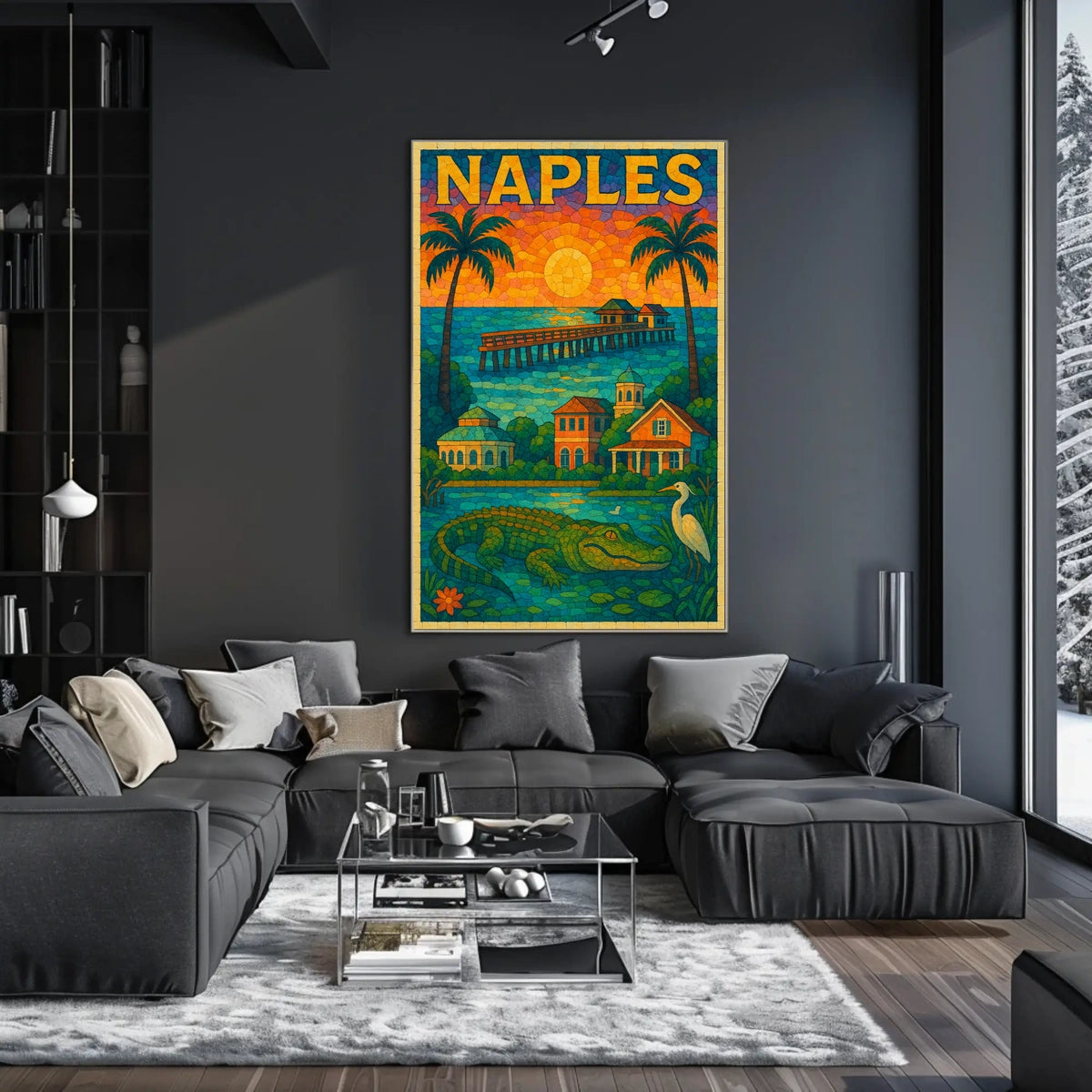 Naples Poster Vibrant Tropical Paradise Wall Art For Homes