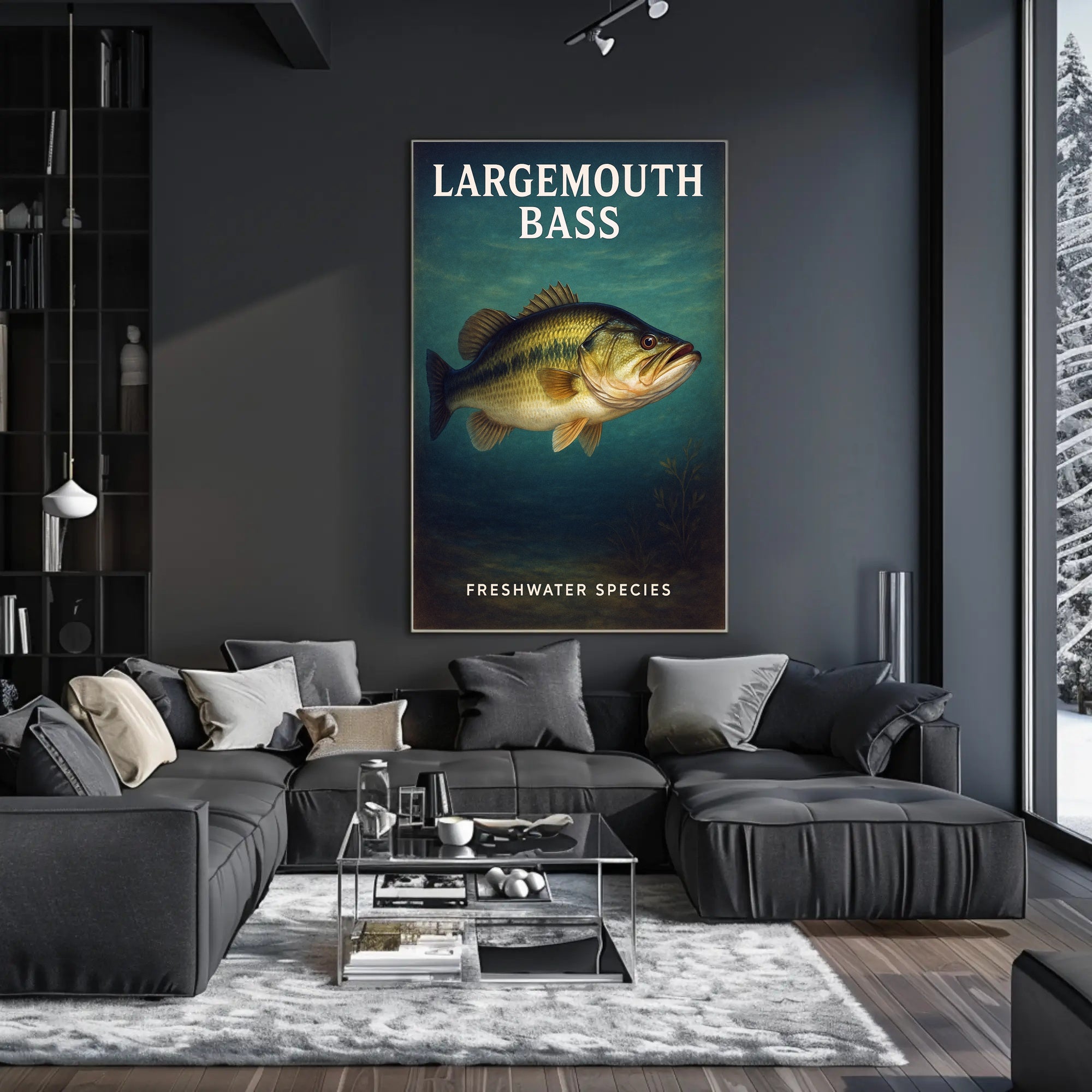 Largemouth Bass Freshwater Species Poster PosterGoat