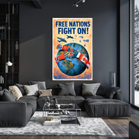 Free Nations Unite Poster PosterGoat