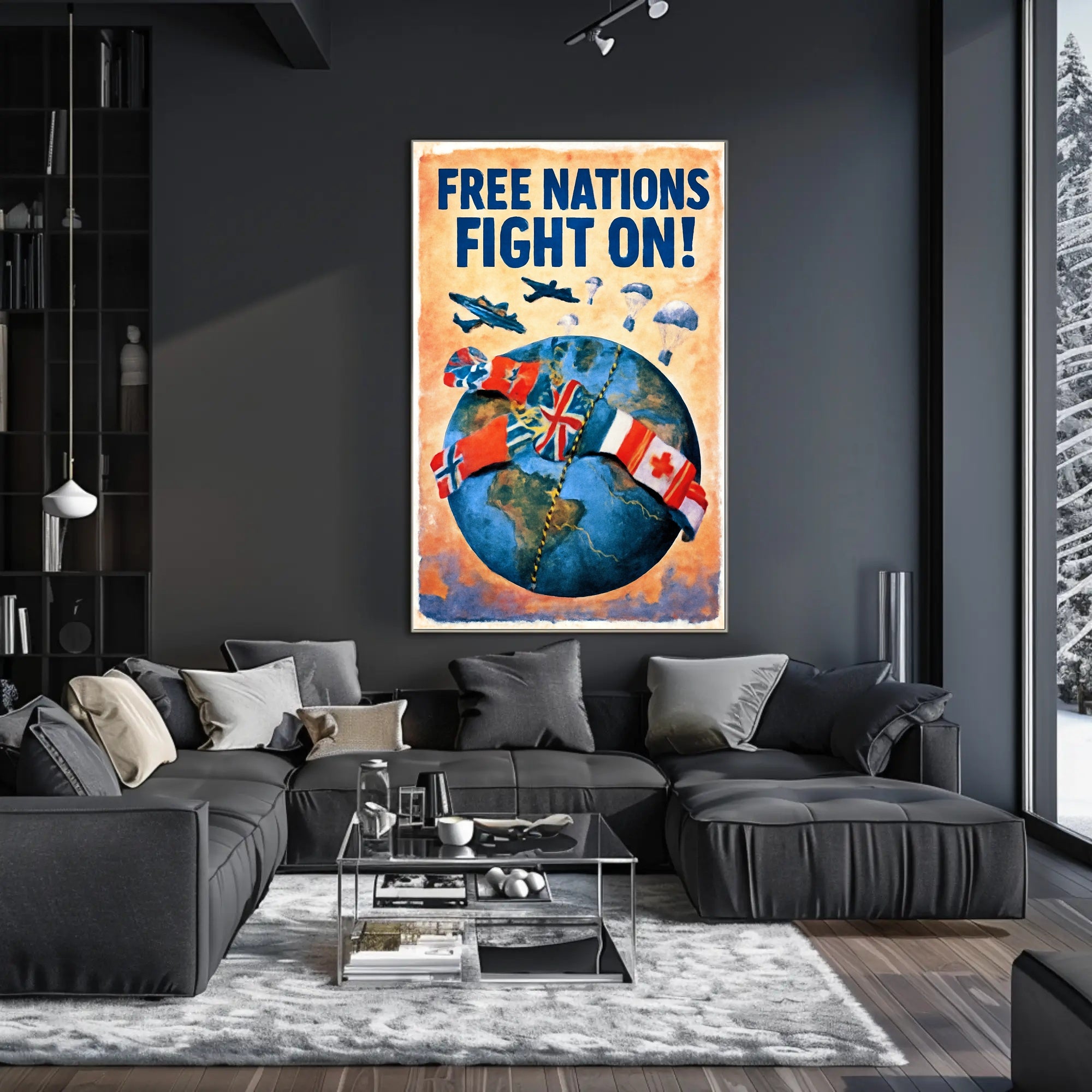 Free Nations Unite Poster PosterGoat