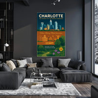 Charlotte's Skyline and Heritage Urban or Cityscape Poster PosterGoat