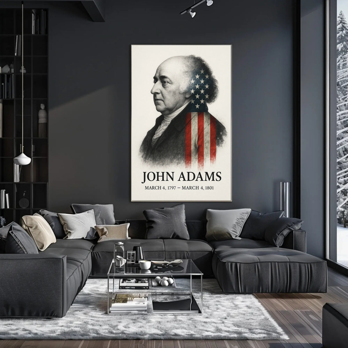 John Adams 2nd President of the United States Reflections Poster