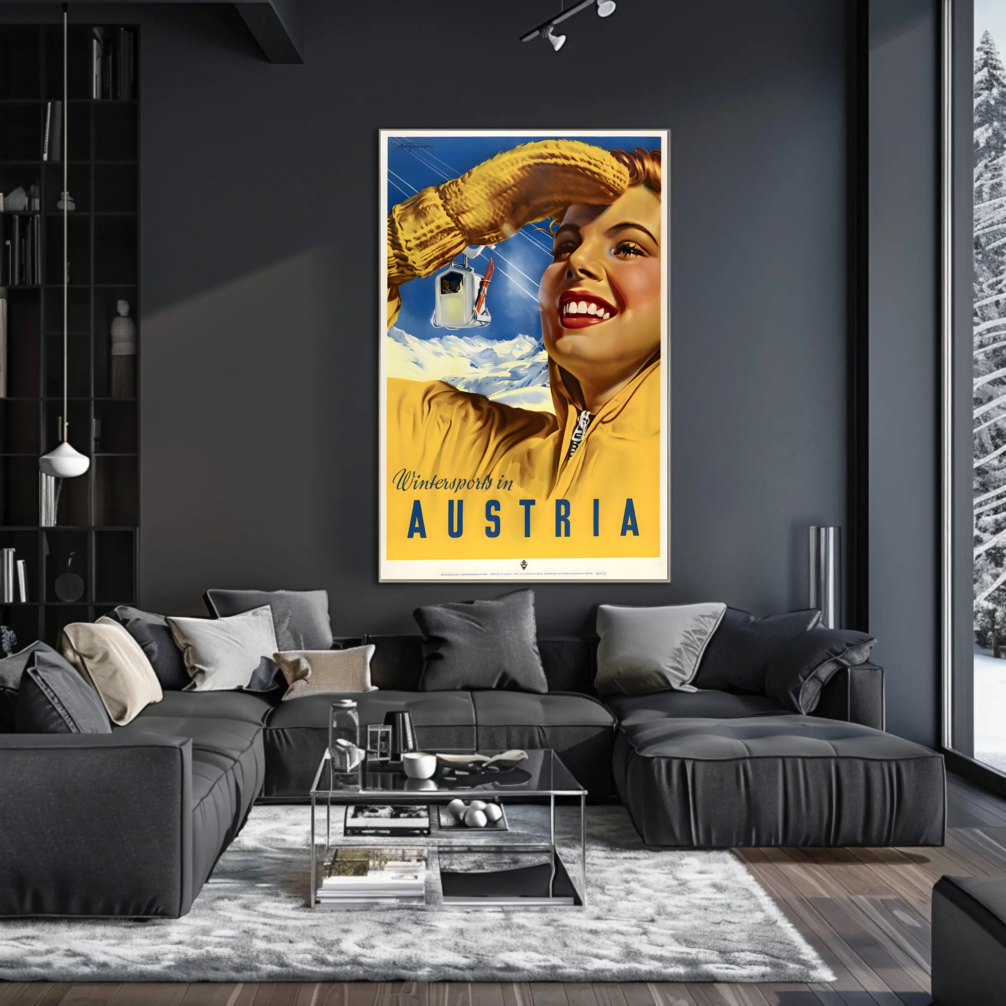 Austria Winter Sports Travel Poster PosterGoat