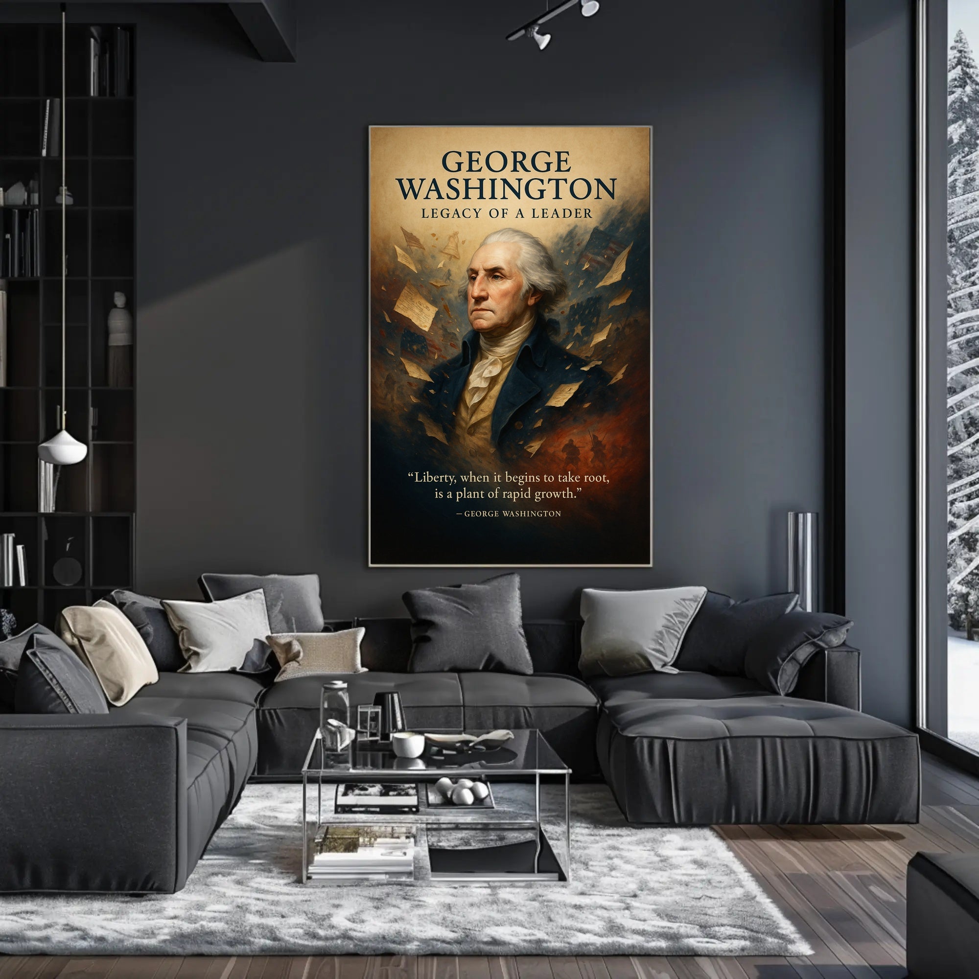 George Washington Legacy of a Leader Poster PosterGoat
