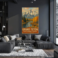 Grand Teton National Park Majestic Alpine Landscape Wanderlust Nature Enthusiast Poster