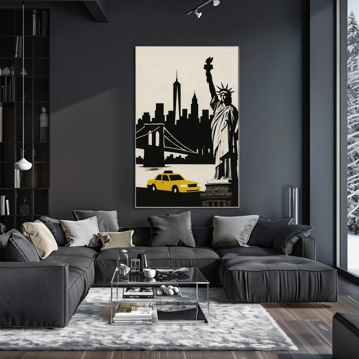 Iconic New York City Poster Bold Cityscape For Home Decor