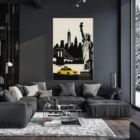 Iconic New York City Poster Bold Cityscape For Home Decor