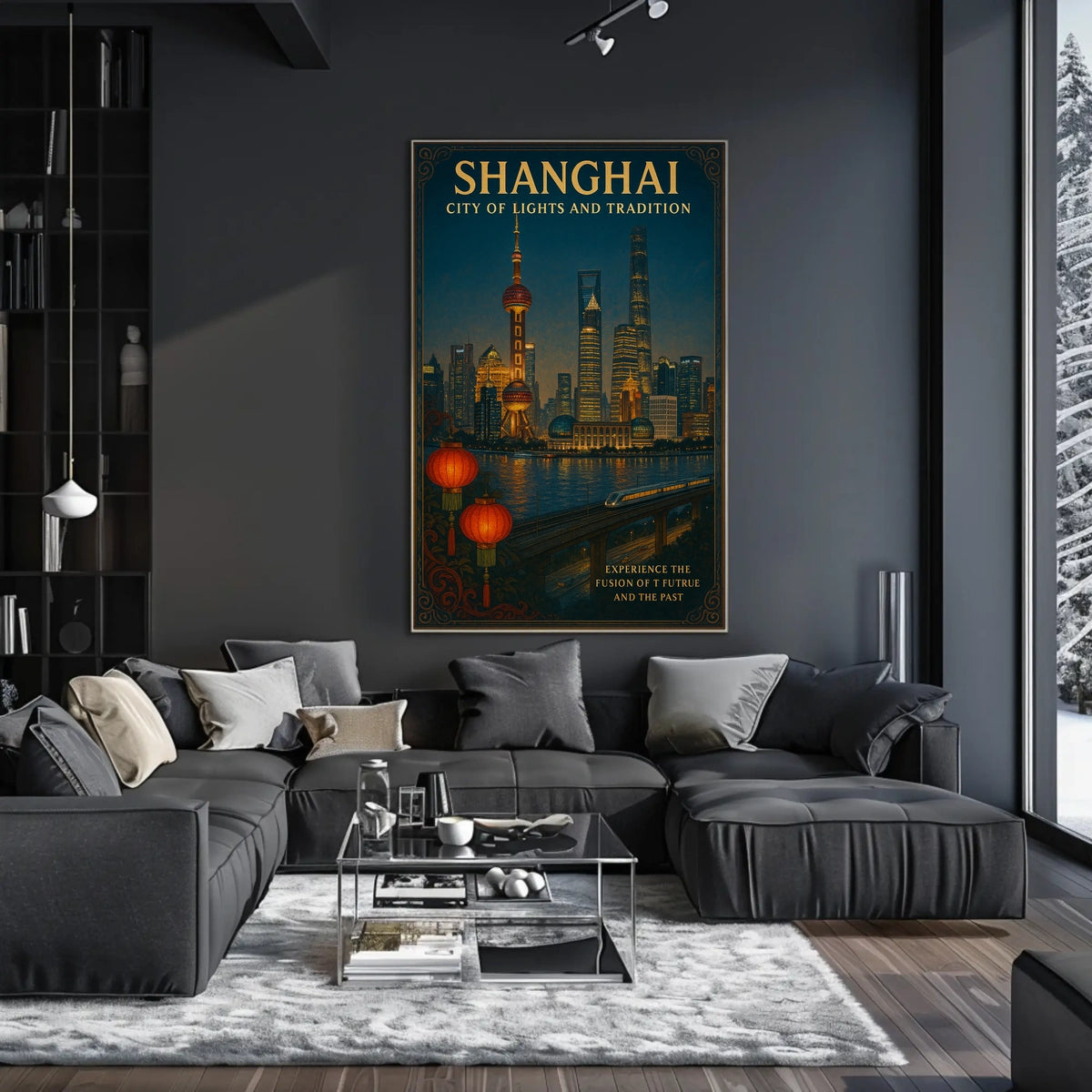 Shanghai City Of Lights And Tradition Poster