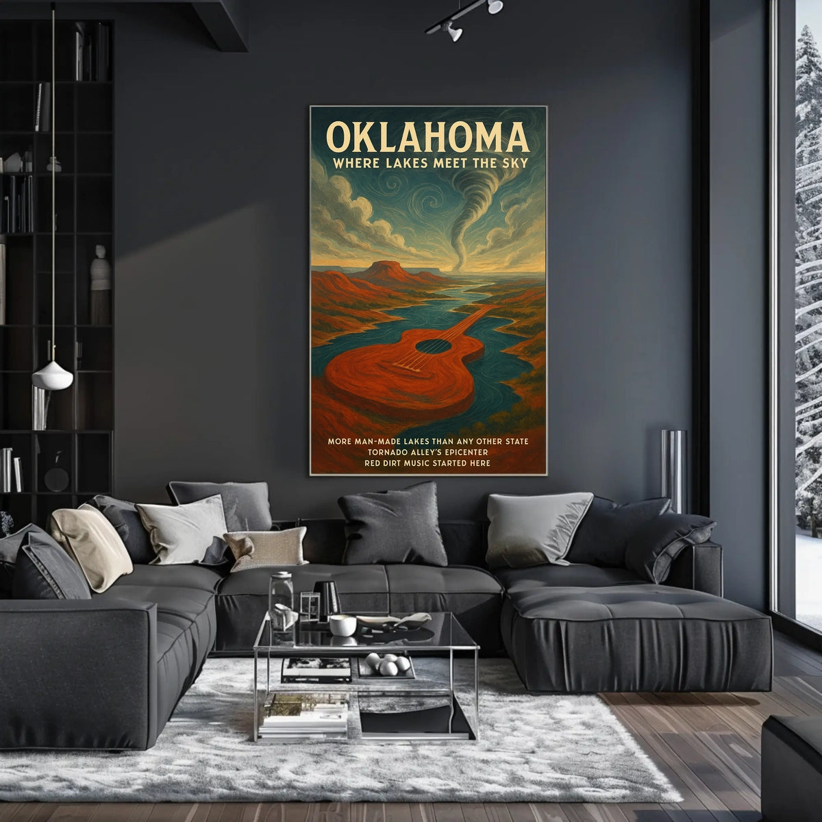 Oklahoma Where Lakes Meet The Sky Poster