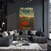 Oklahoma Where Lakes Meet The Sky Poster