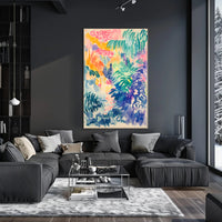Lush Tropical Paradise Abstract Artwork Poster