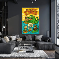Escape from Funny Alligator Alcatraz Poster PosterGoat