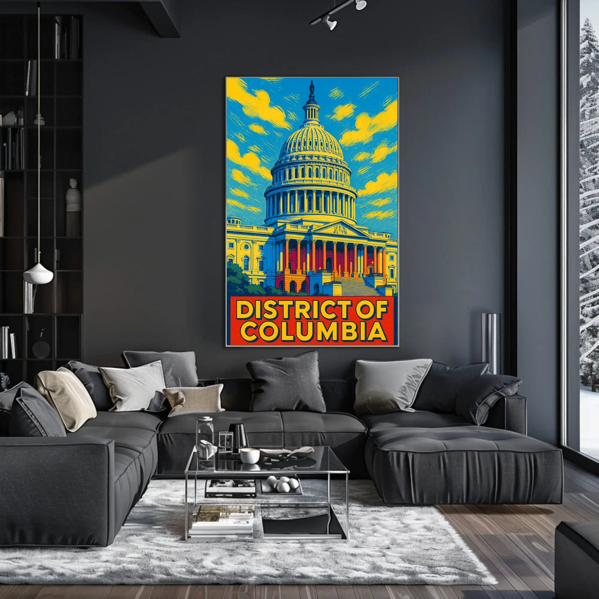 District of Columbia Capitol Art Poster