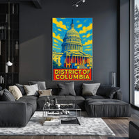 District of Columbia Capitol Art Poster