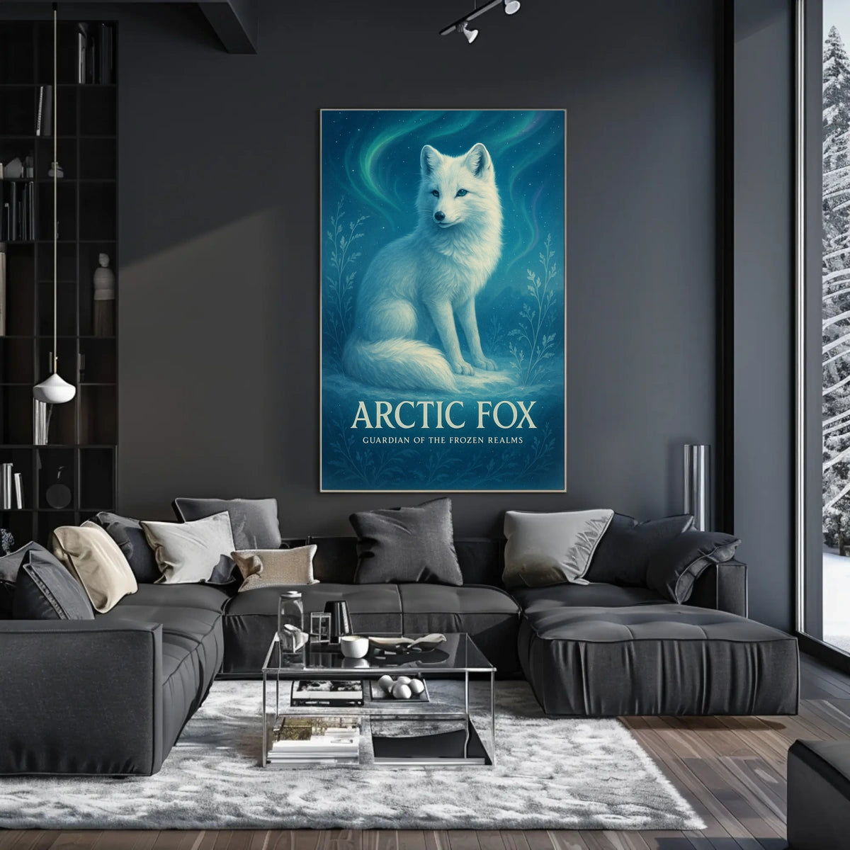 Arctic Fox Guardian of the Frozen Realms Poster