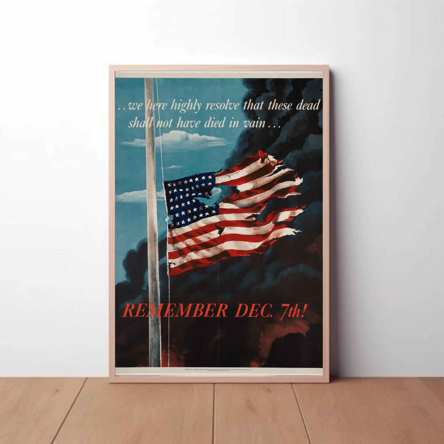 Remember December 7th Patriotic Flag Travel Poster