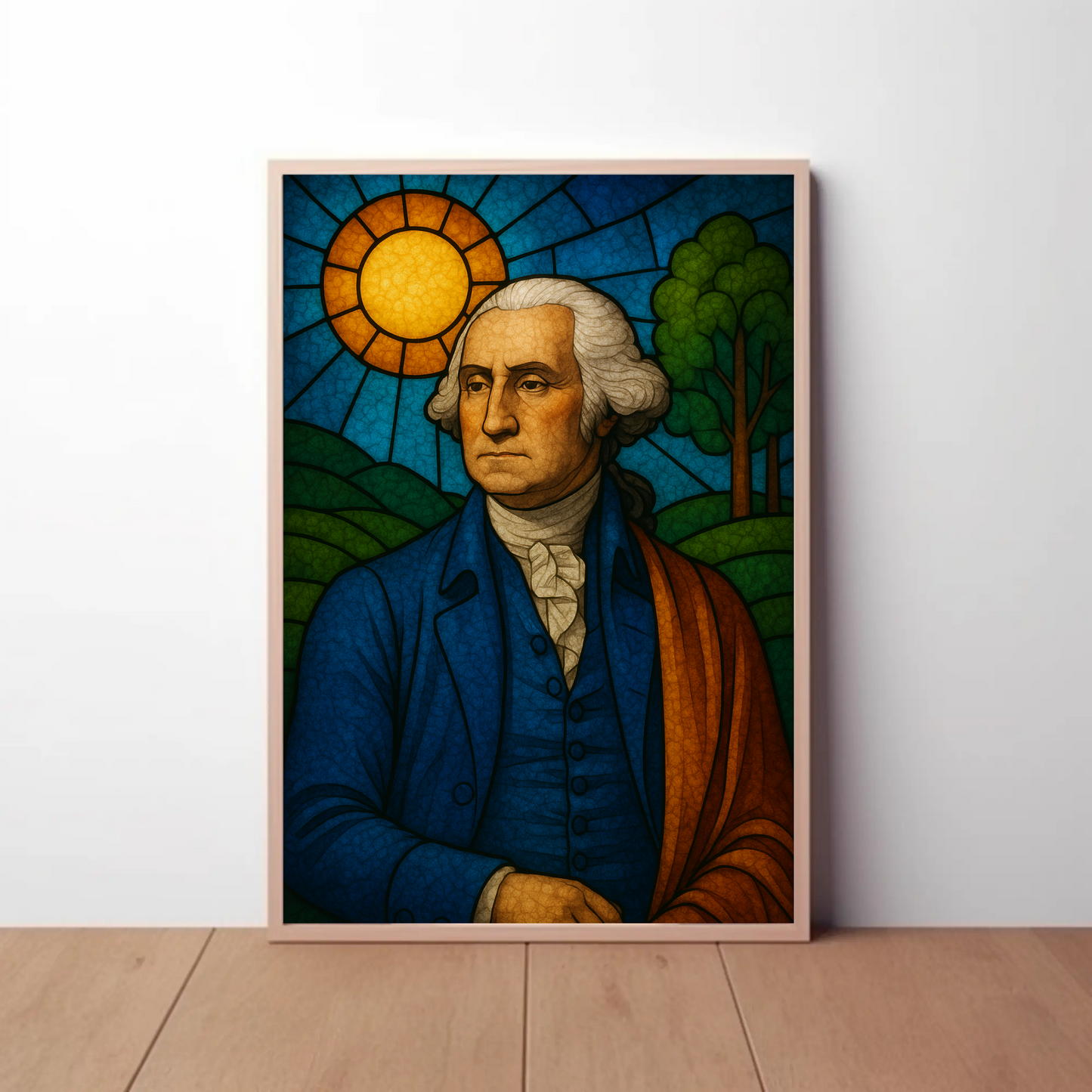 George Washington Stained Glass Tribute Poster